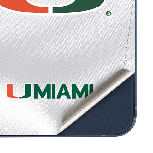 University of Miami White Jersey Galaxy A35 5G Skin